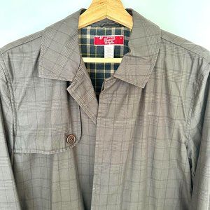 Penguin tartan brown trench coat